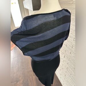 Express Navy and Black Knit Top Bodycon Dress, Size S